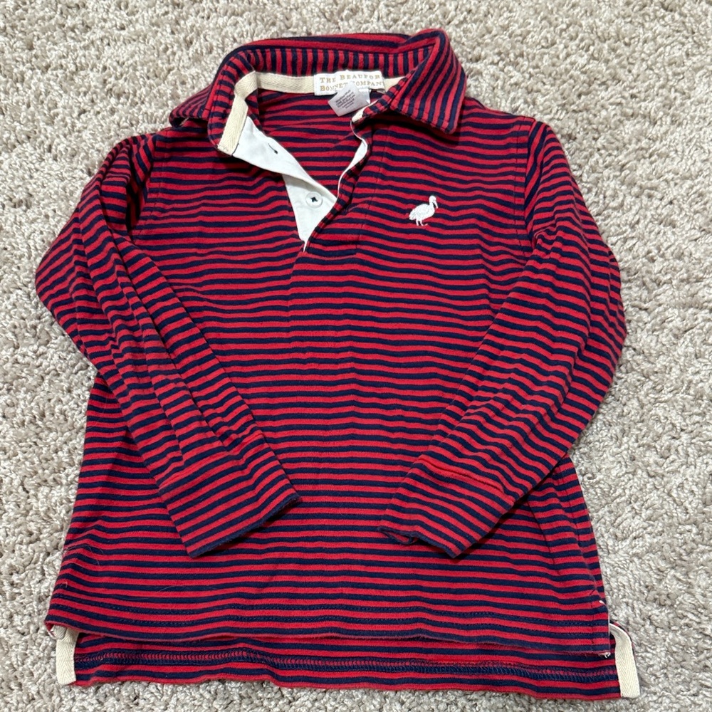 Striped Red and Blue Kids Shirt